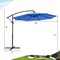 Costway 10FT Patio Offset Hanging Umbrella Easy Tilt Adjustment 8 Ribs Backyard Burgundy\Beige\Tan\Blue